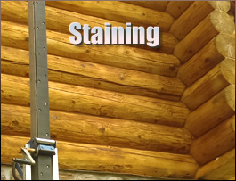  West Chester, Ohio Log Home Staining